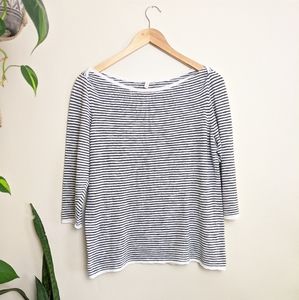 Eileen Fisher Black and White Striped Top